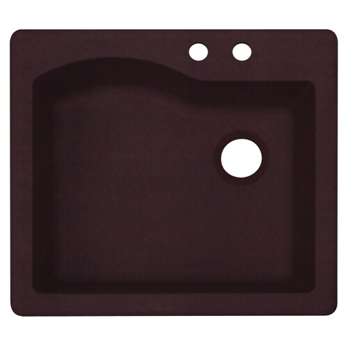 Swanstone 25in x 22in Espresso Single Bowl DropIn or Undermount 2