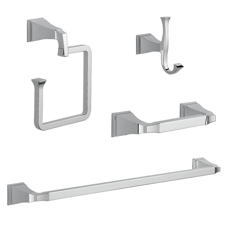 DELTA 4-Piece Dryden Chrome Decorative Bathroom Hardware Set in the Decorative Bathroom Hardware ...