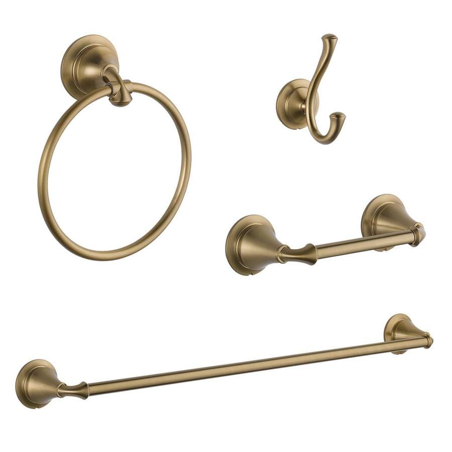 DELTA 4Piece Linden Champagne Bronze Decorative Bathroom Hardware Set