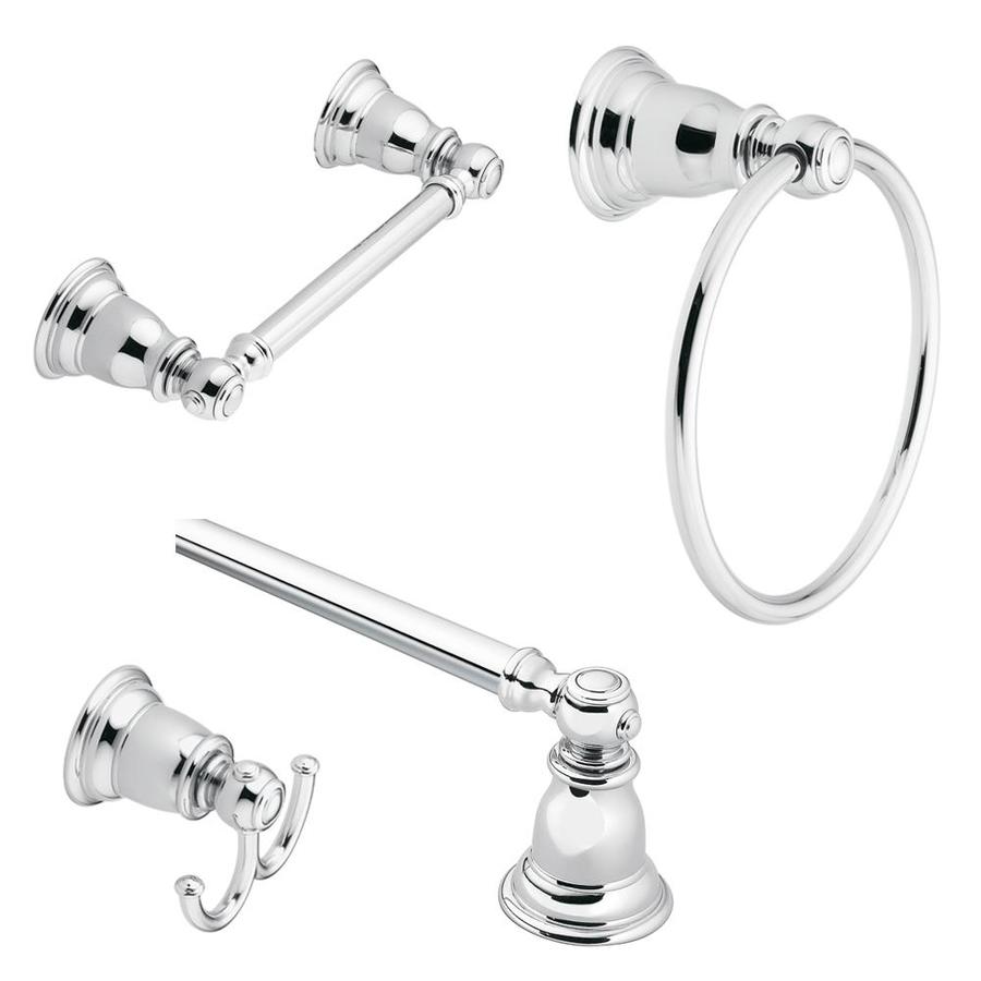 Moen 4Piece Kingsley Chrome Decorative Bathroom Hardware Set at