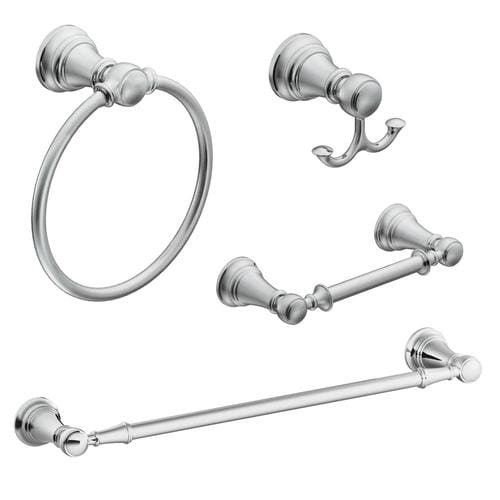 Moen 4Piece Weymouth Chrome Decorative Bathroom Hardware Set at