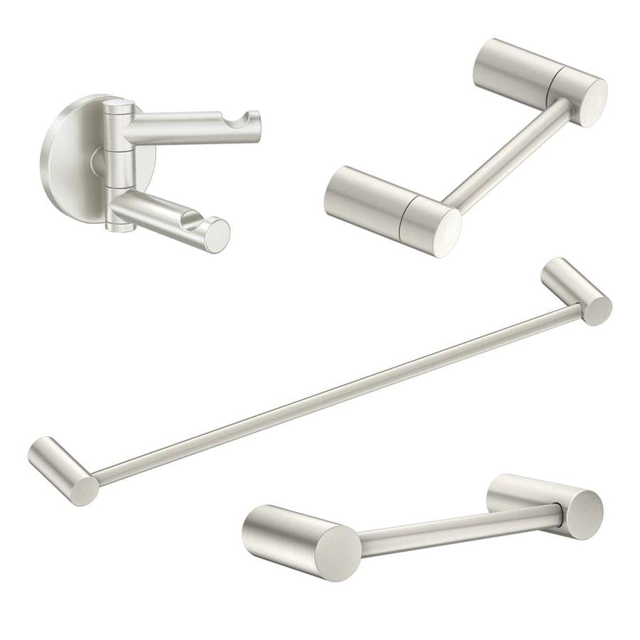 Moen 4Piece Align Brushed Nickel Decorative Bathroom Hardware Set at