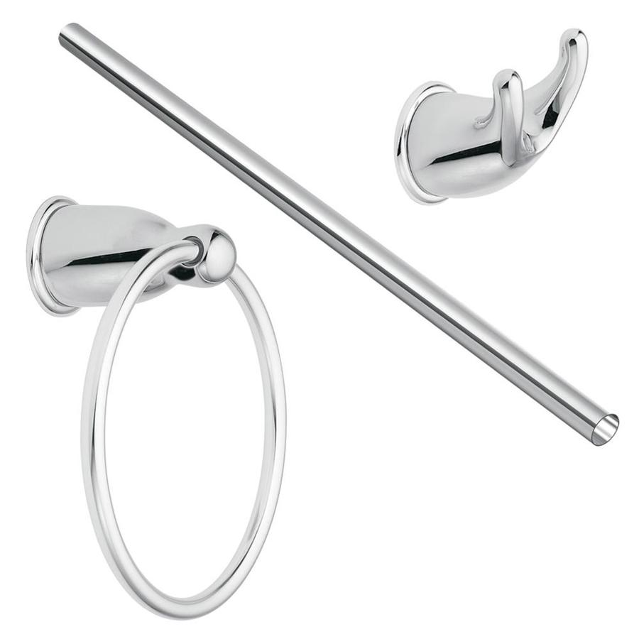 Moen 3Piece Mason Chrome Decorative Bathroom Hardware Set at