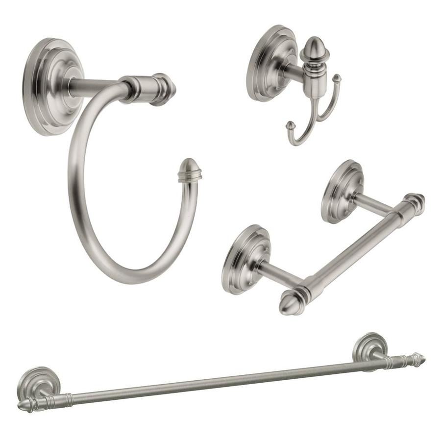 Moen 4Piece Stockton Brushed Nickel Decorative Bathroom Hardware Set in the Decorative Bathroom