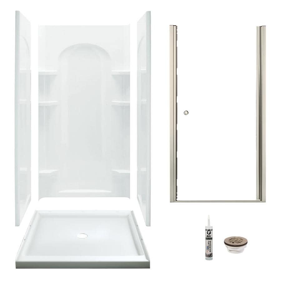 Sterling Ensemble White 5Piece Alcove Shower Kit 34in x 42