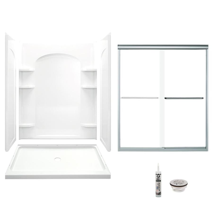 Sterling Ensemble White 5Piece Alcove Shower Kit 34in x 60