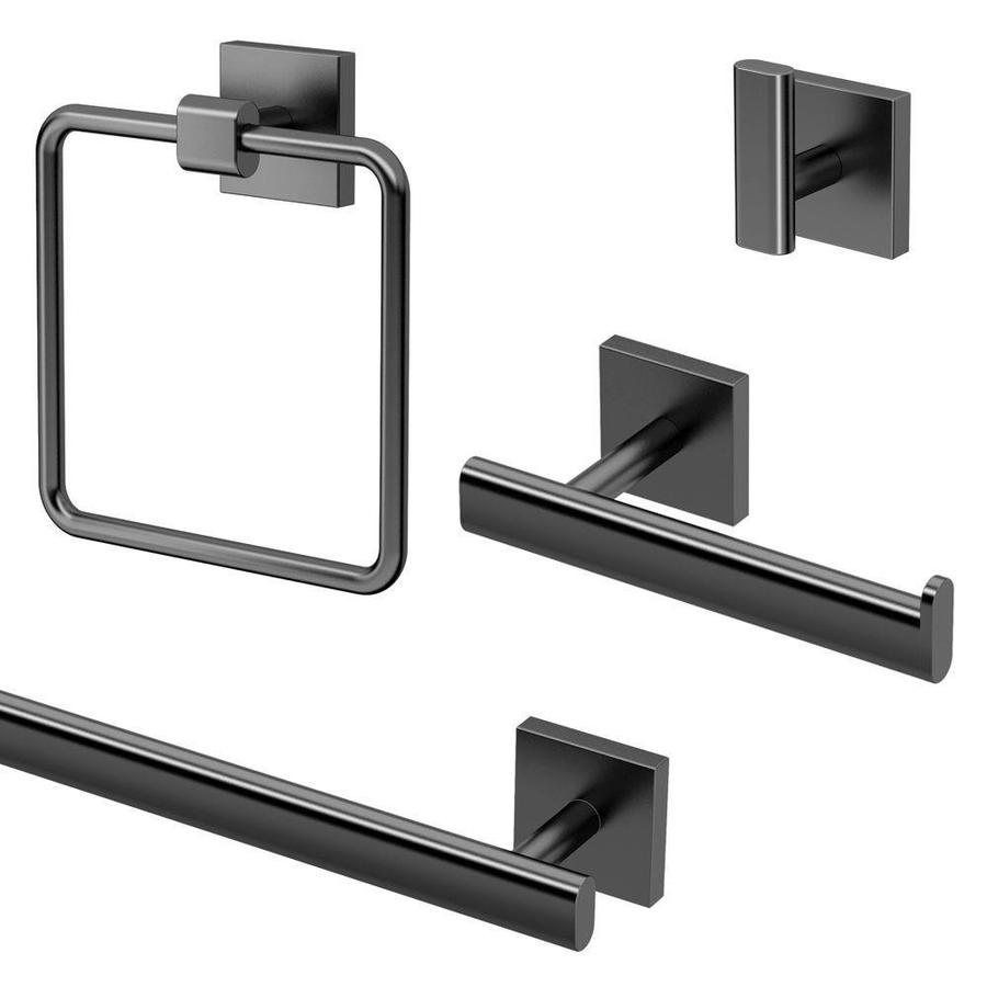 Gatco Gatco KAELE4MB Elevate 4Piece Bathroom Accessory Kit, Matte