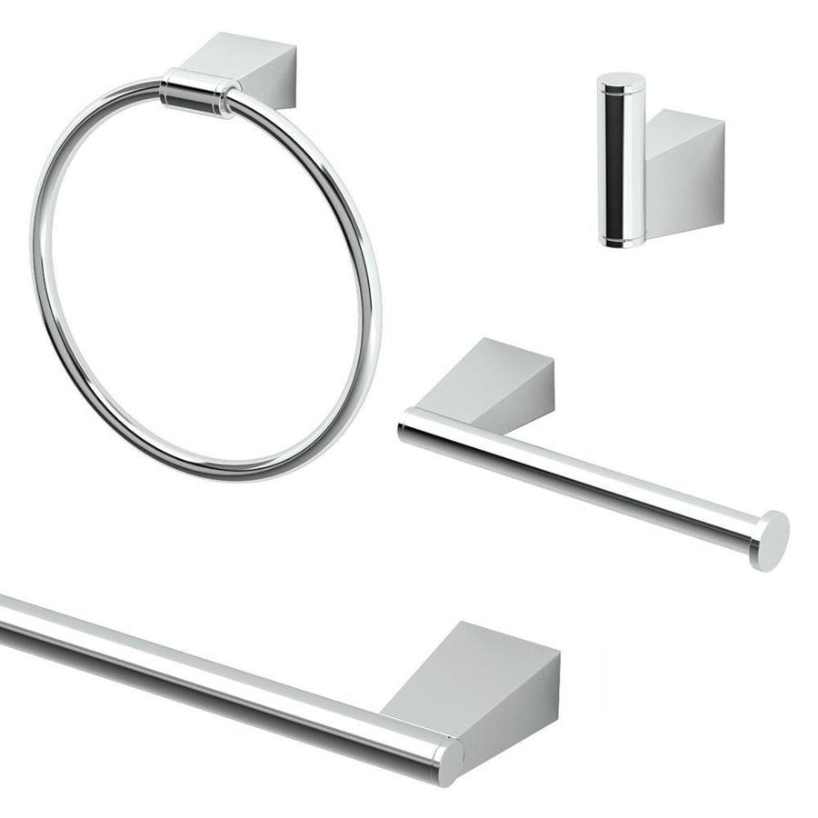 Gatco Bleu Chrome Metal Bath Accessory Set in the Bathroom Accessories