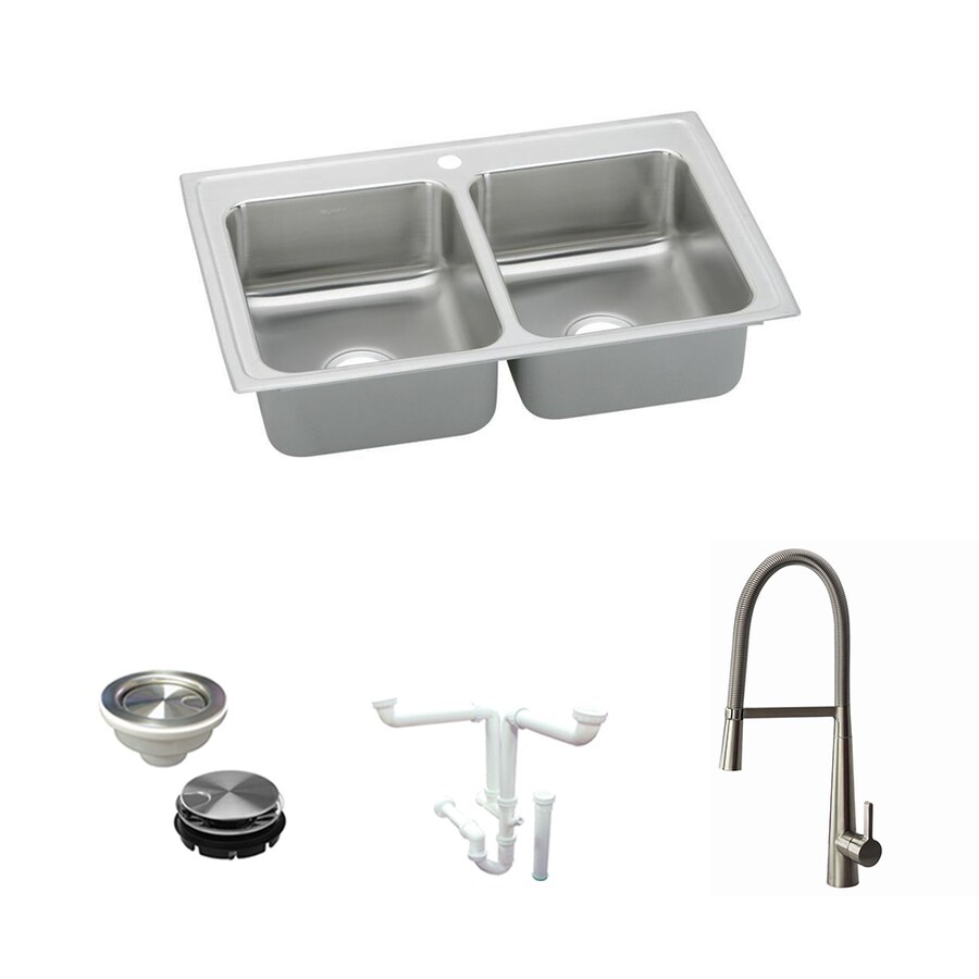 Elkay Ertone Classic 29 In X 18 Rous Satin Double Basin