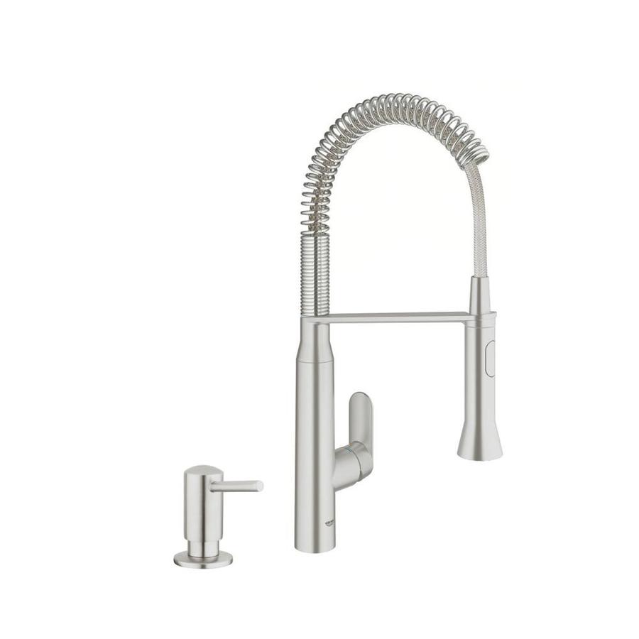 Grohe K7 Supersteel 1 Handle Deck Mount Pull Down Residential