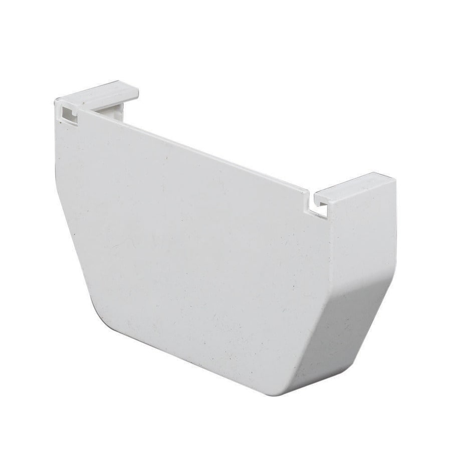 Amerimax Contemporary Vinyl Half Round Gutter End Cap in the Gutter End ...