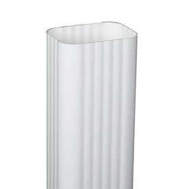 Amerimax 2 in. H x 3 in. W x 120 in. L White Vinyl Downspout - Case Of: 6