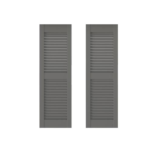 Southern Shutter 2Pack Primed Cedar Louvered Wood Exterior Shutters