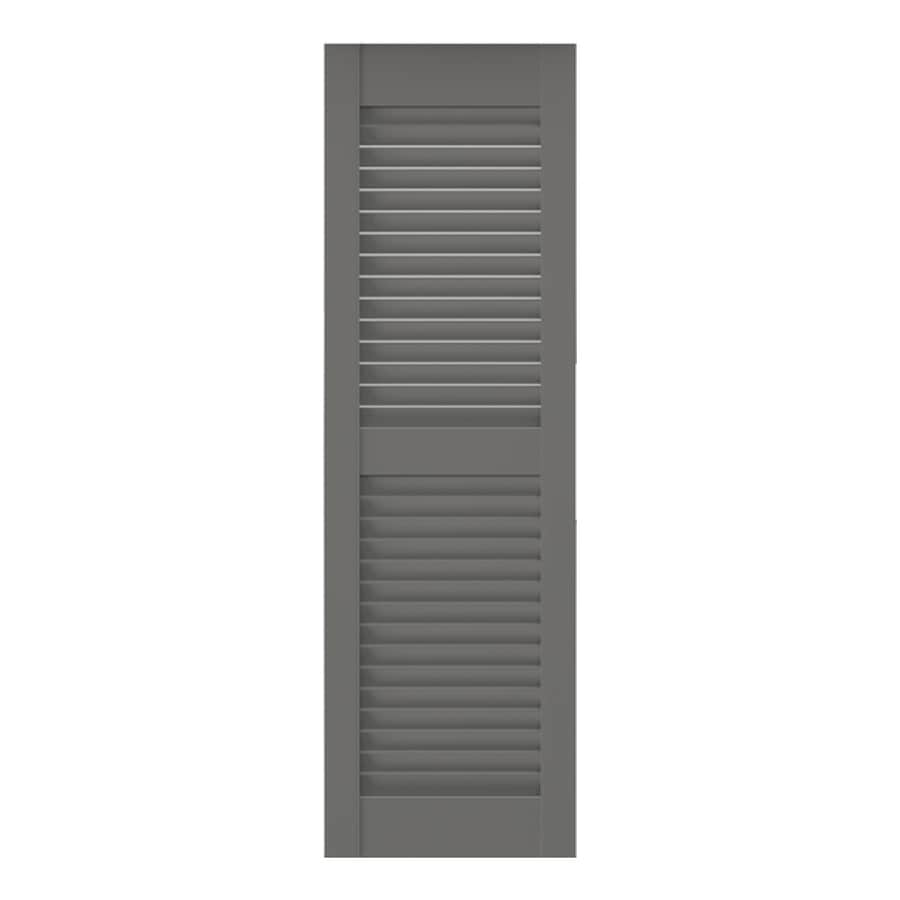 Wood Gray Exterior Shutters At Lowes Com   718499005351 