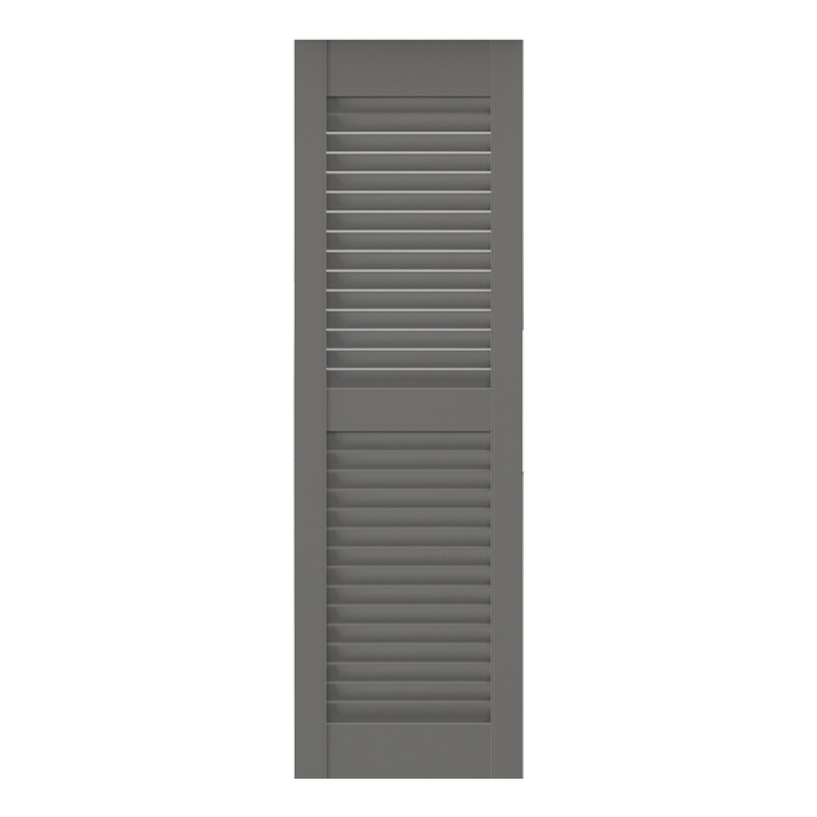 Southern Shutter 2 Pack Primed Cedar Louvered Wood Exterior