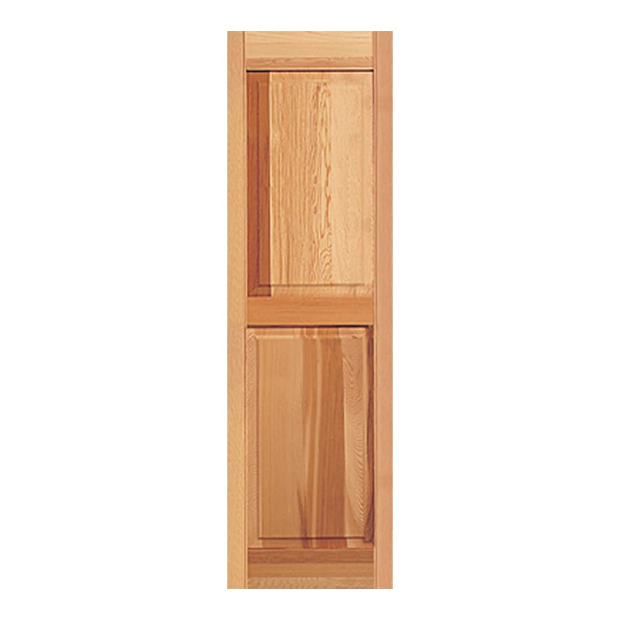 Southern Shutter 2Pack Raw Cedar Raised Panel Wood Exterior Shutters