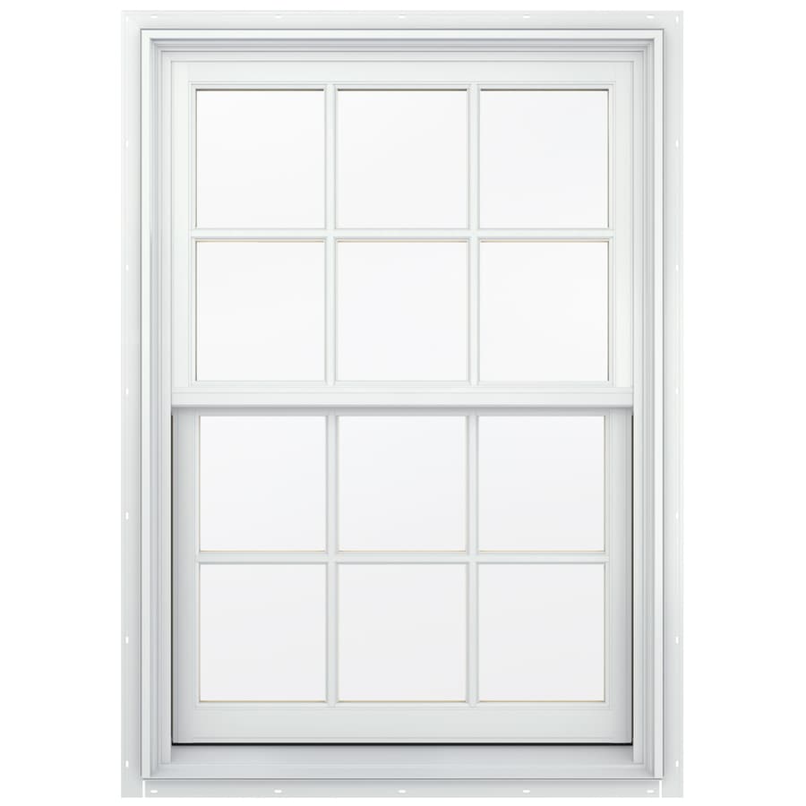 JELD WEN Aluminum Clad New Construction Egress White Double Hung Window