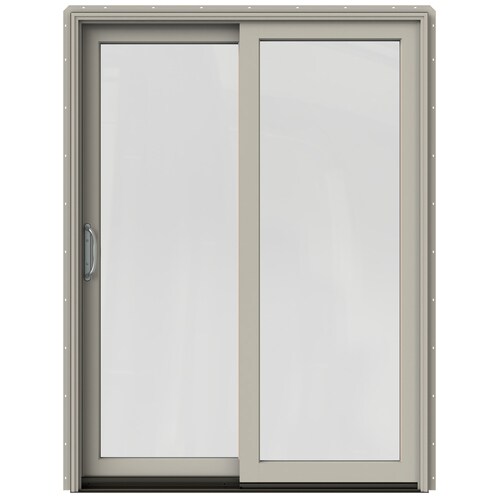 JELDWEN 60in x 80in Clear Glass Desert Sand CladWood LeftHand