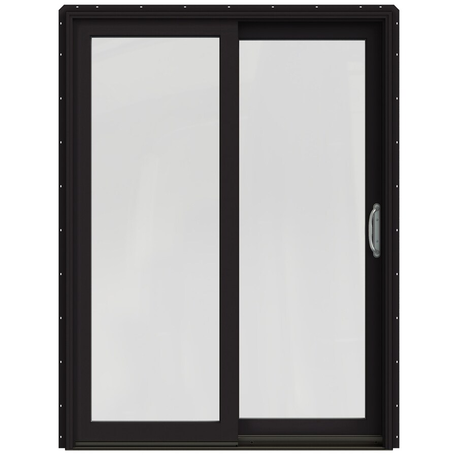 Jeld Wen Sliding Clear Gl Black Painted Clad Wood Solid Core Jeld Wen Sliding Clear Gl Black Painted Clad Wood Solid Core Patio Door With