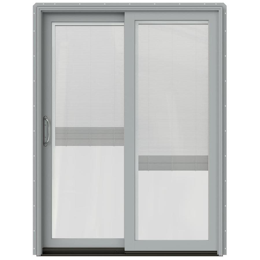 JELDWEN 60in x 80in Blinds Between The Glass Silver CladWood Left
