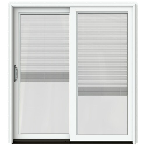 JELD-WEN Blinds Between The Glass White Clad-Wood Left-Hand Sliding