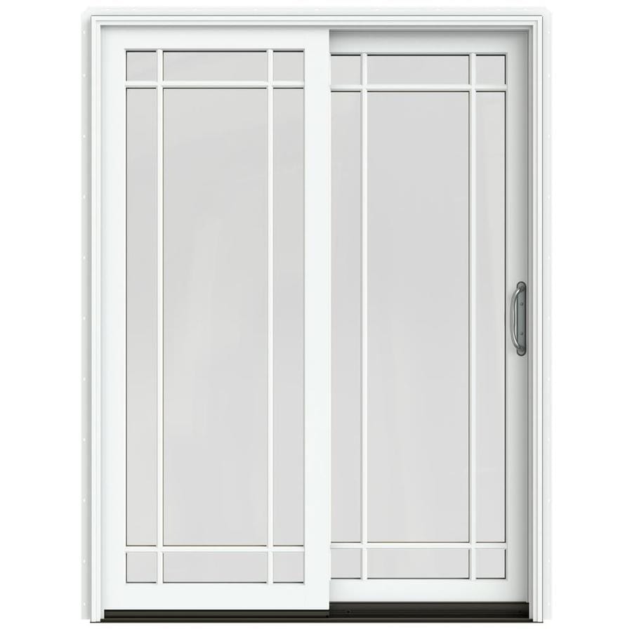Jeld Wen Simulated Divided Light White Clad Wood Right Hand Double