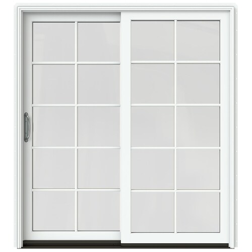 JELD-WEN Simulated Divided Light White Clad-Wood Left-Hand Sliding