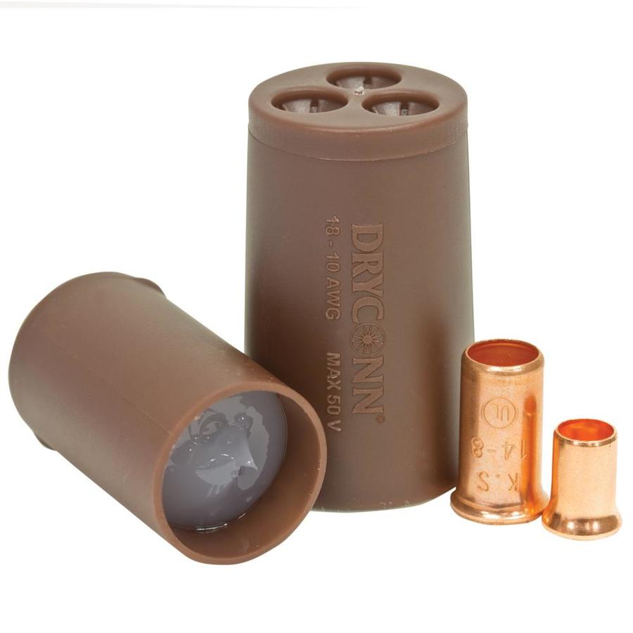 DryConn DryCrimp 25Pack Brown Wire Connectors at
