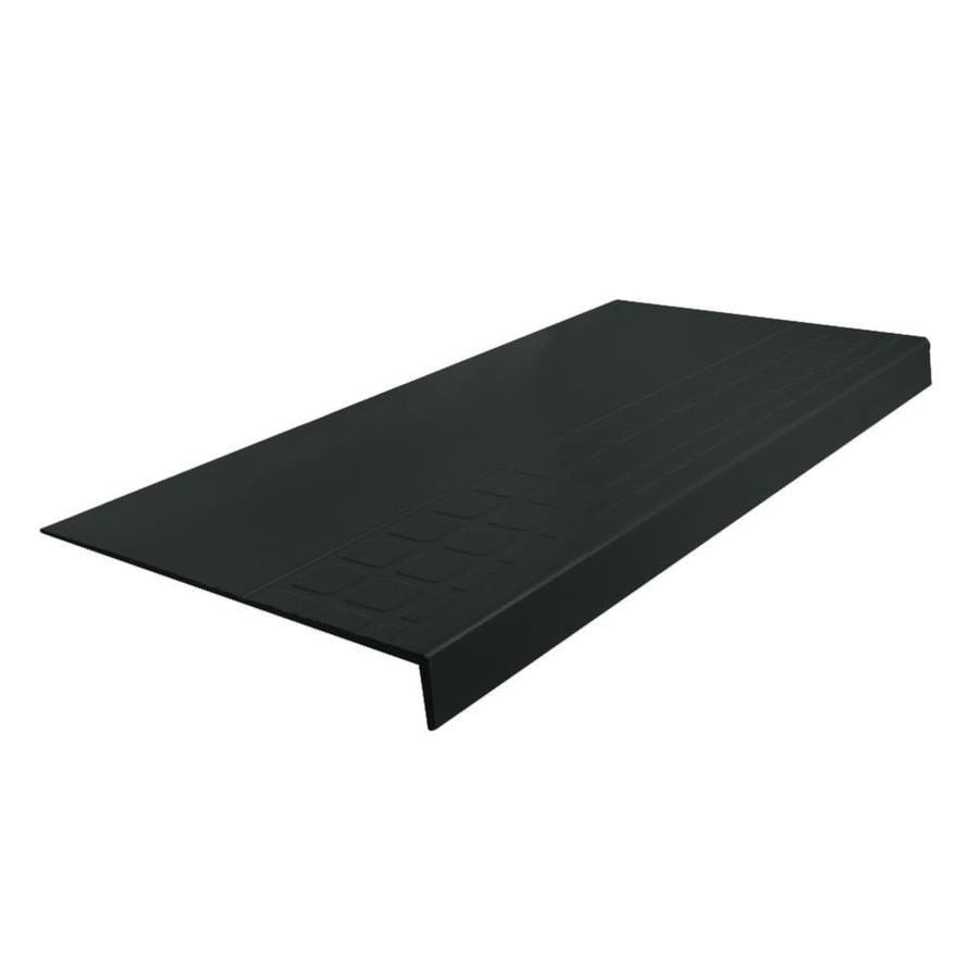 Flexco 12 25 In X 48 In Black Dahlia Rubber Square Nose Stair Treads At