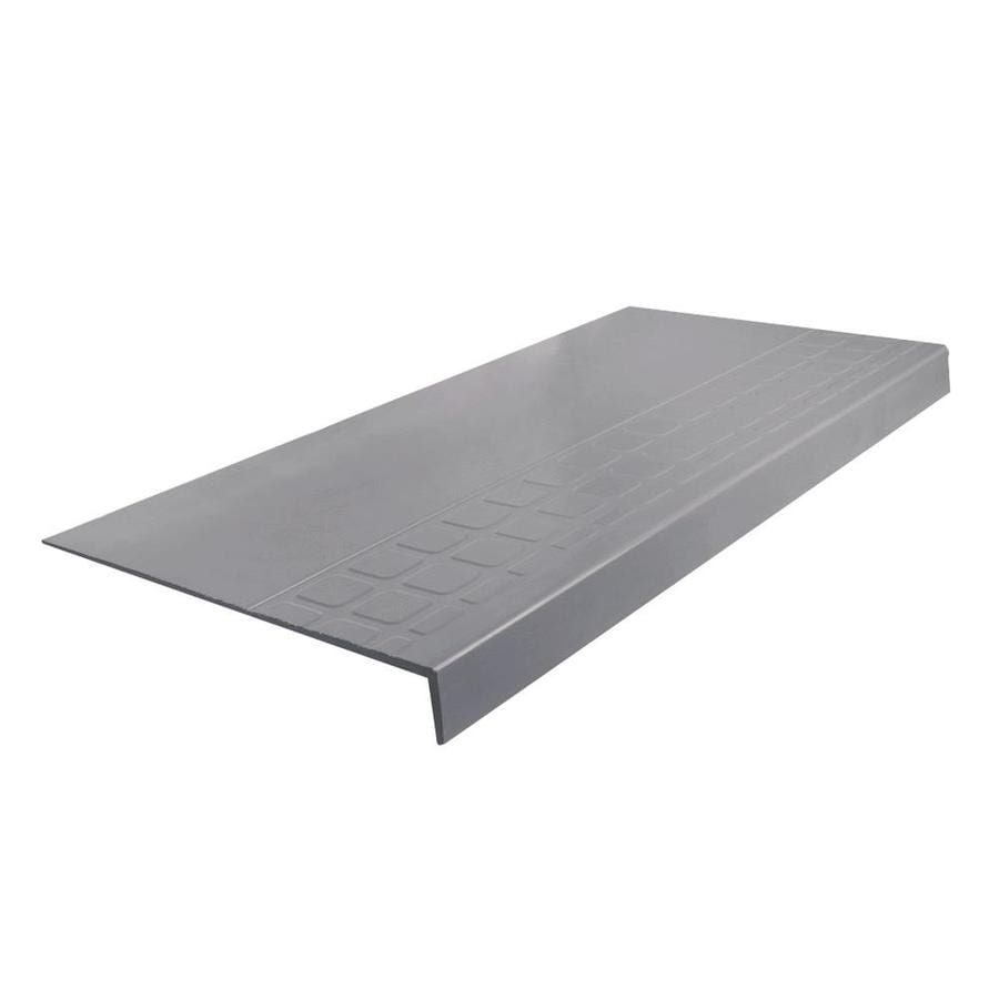 FLEXCO 800 Series Rubber Stair Tread 12.25in x 48in Gray Rubber