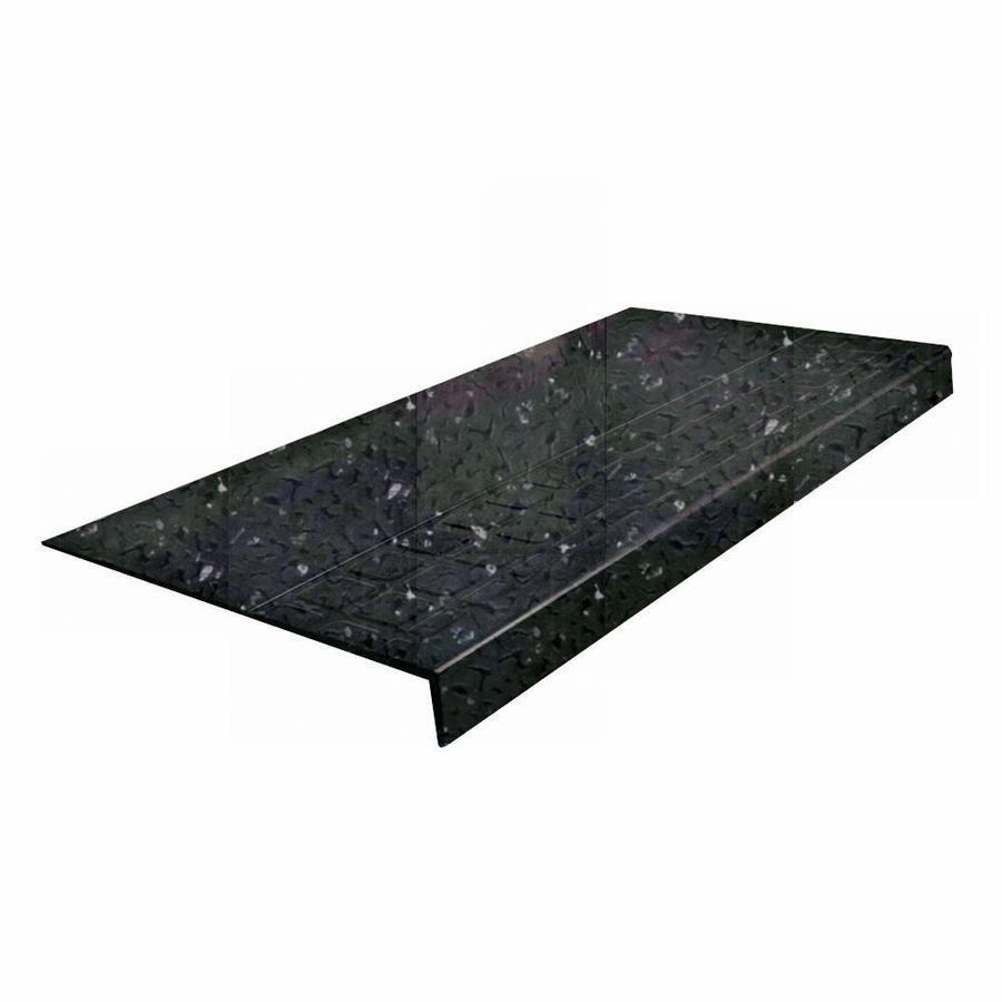 FLEXCO 4880000S701 #800 Series Rubber Stair Tread 6-Pack 12.25-in x 48-in Black Dahlia Rubber Square Nose Stair Treads