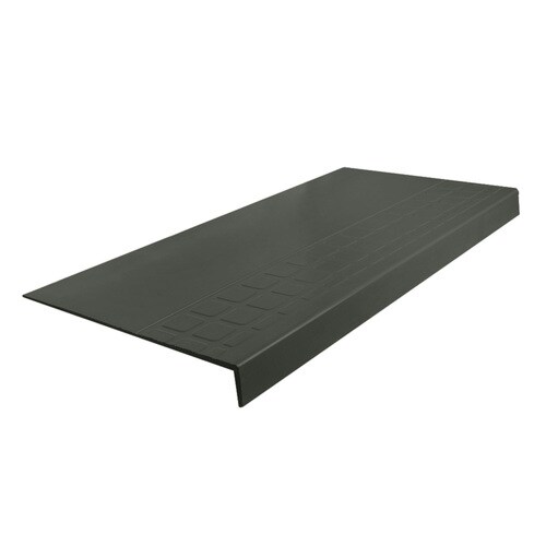 Flexco Black Brown 80060" Rubber Heavy Duty Square Stair Tread in the