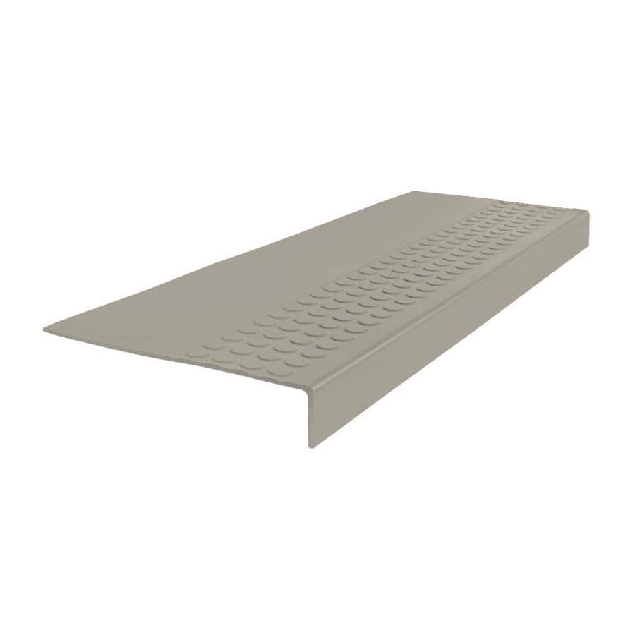 FLEXCO 12-in x 48-in Light Gray Rubber Square Nose Stair Treads at ...