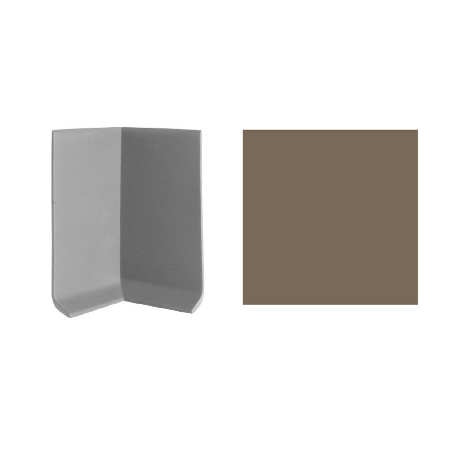 Flexco 4-in Chocolate Vinyl Floor Base