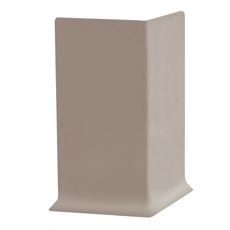FLEXCO 30Pack 4in W x 0.25ft L Dark Beige Vinyl Outside Corner Wall