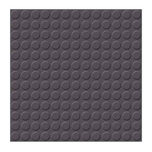 FLEXCO Rubber Tile 18in x 18in Charcoal Glue (Adhesive) Vinyl Tile at