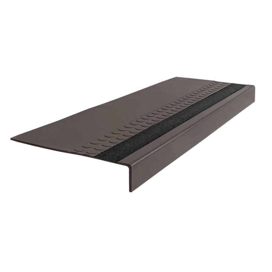 FLEXCO G4857501P002 Rubber Stair Tread Radial Square Nose with Grit Strip #575 48"x.3125"x12.25"