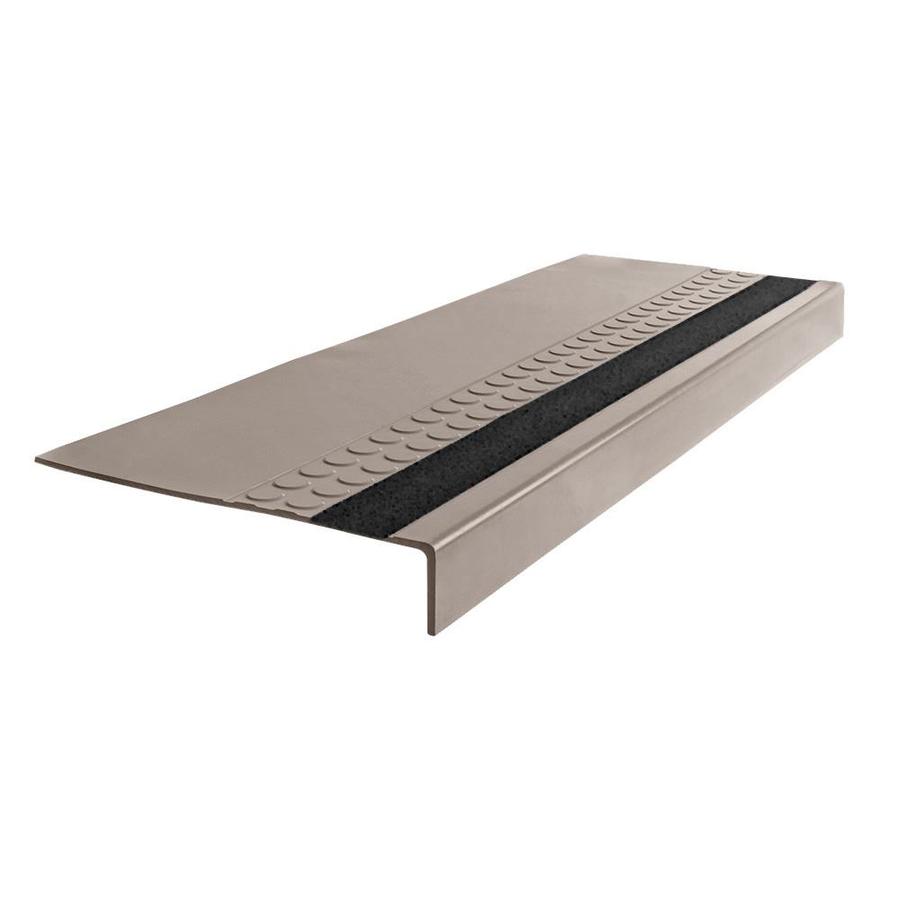 FLEXCO G4257501P037 Rubber Stair Tread Radial Square Nose with Grit Strip #575 42"x.3125"x12.25"