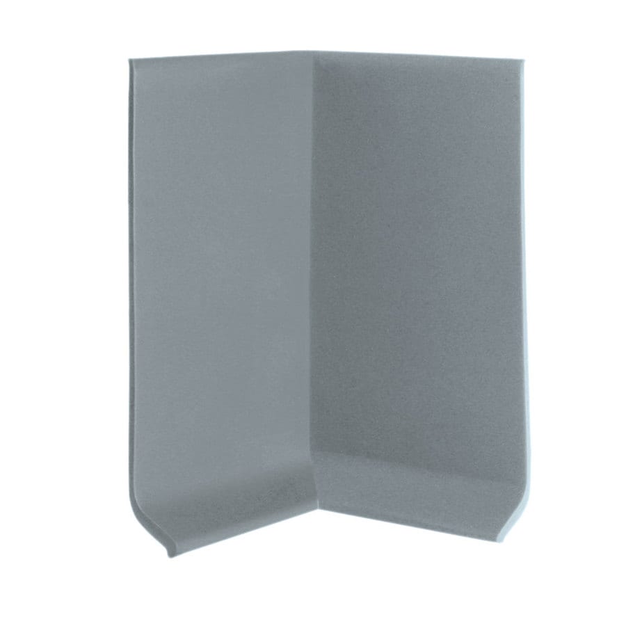 FLEXCO 30Pack 4in W x 0.25ft L Medium Gray Vinyl Inside Corner Wall