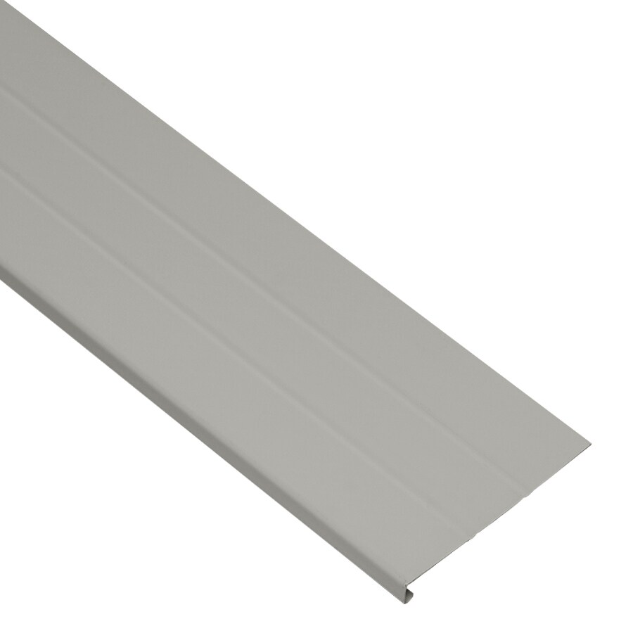 10in x 144in White/Wood Grain Vinyl Solid Soffit at