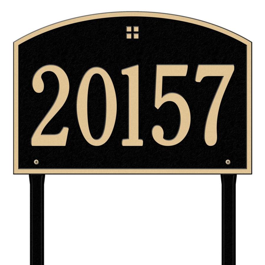 Whitehall 31-in H x 31-in W Black/Gold Aluminum Address Plaque