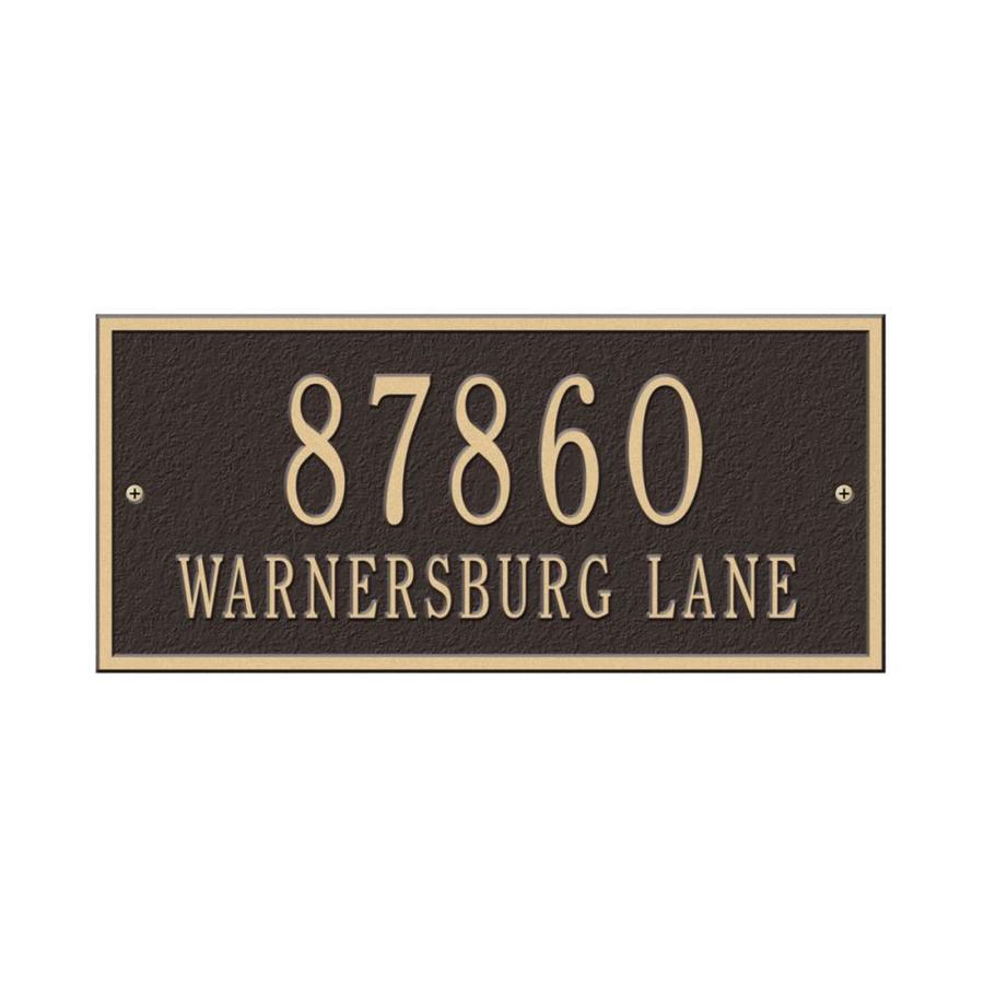 Whitehall Bronze/Gold Aluminum Address Plaque at