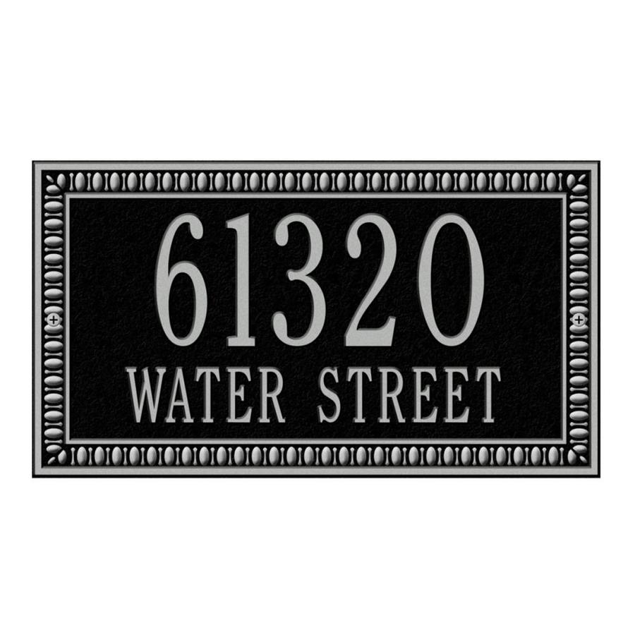 Whitehall 7-1/4-in H x 13-in W Black/Silver Aluminum Address Plaque