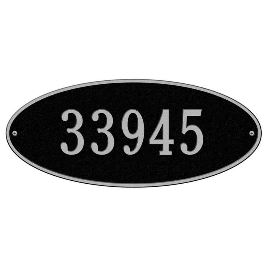 Whitehall 10-3/8-in H x 24-1/2-in W Black/Silver Aluminum Address Plaque