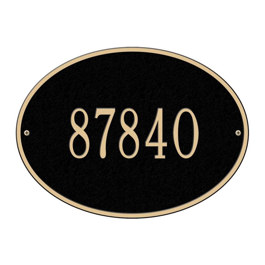 Whitehall Black/Gold Aluminum Address Plaque