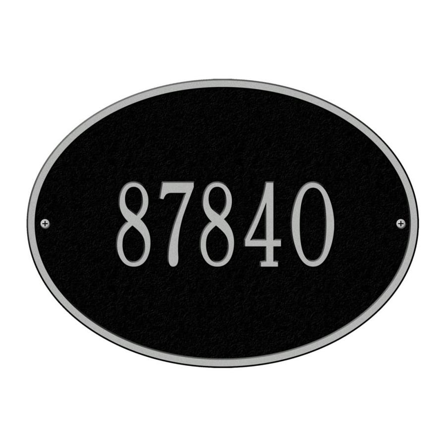 Whitehall Black Silver Aluminum Address Plaque Lowes Inventory
