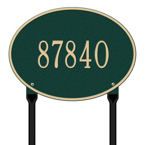 Whitehall Green/Gold Aluminum Address Plaque at Lowes.com