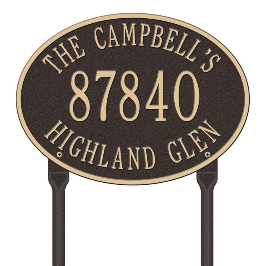 Whitehall Bronze/Gold Aluminum Address Plaque at