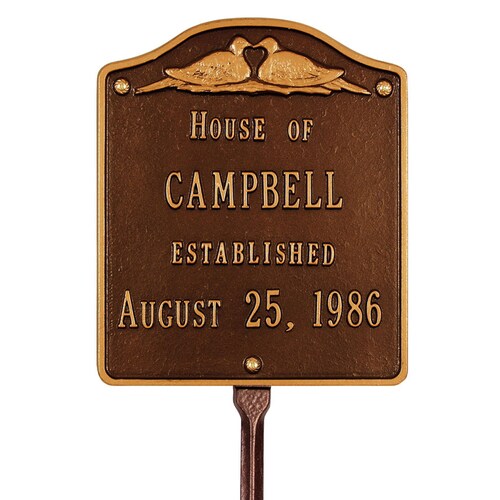 Whitehall Antique Copper Aluminum Address Plaque at Lowes.com