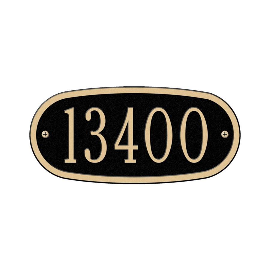 Whitehall Black Aluminum Address Plaque